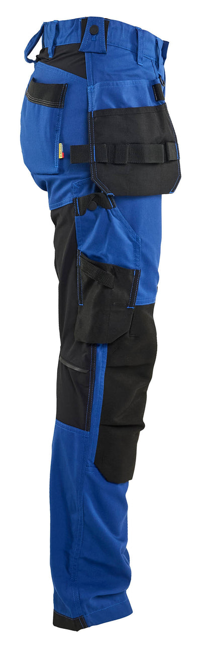 7132 Blaklader Women's Craftsman Trousers With Stretch Cornflower Blue/Black