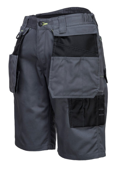 Portwest PW345 Holster Work Shorts -  ZoomGrey/Black 