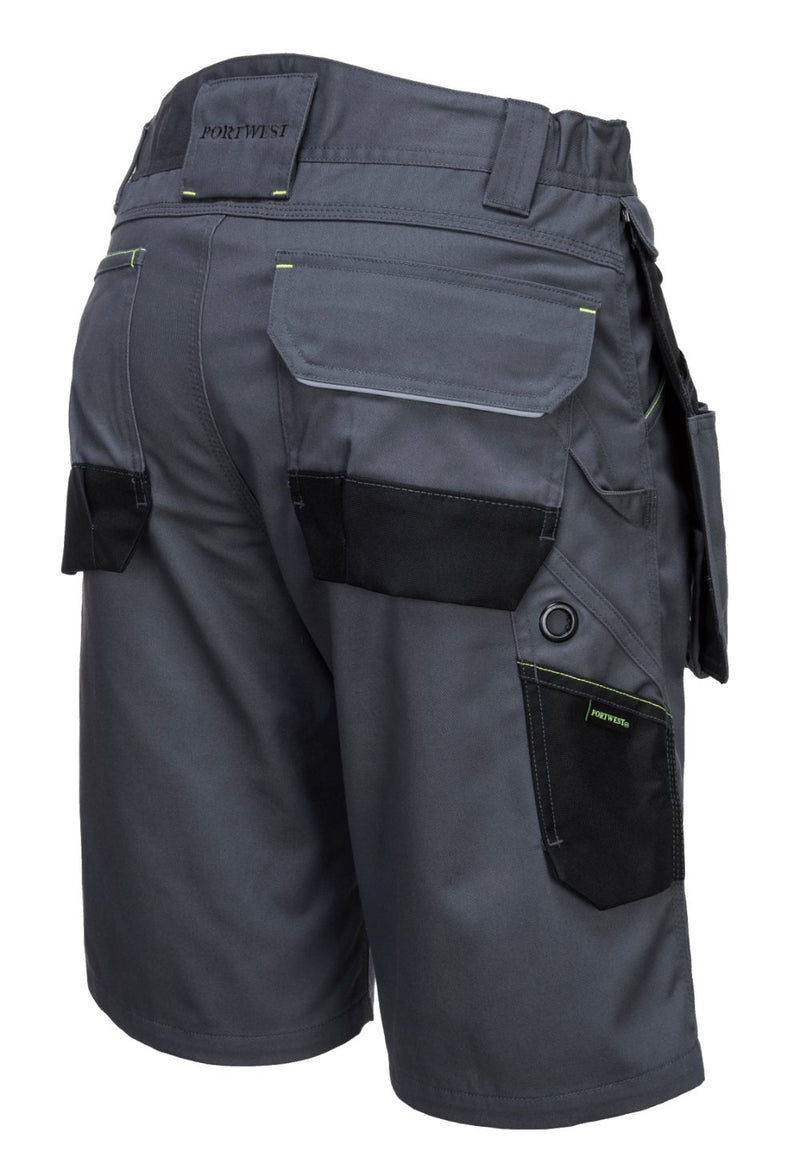 Portwest PW345 Holster Work Shorts -  ZoomGrey/Black 