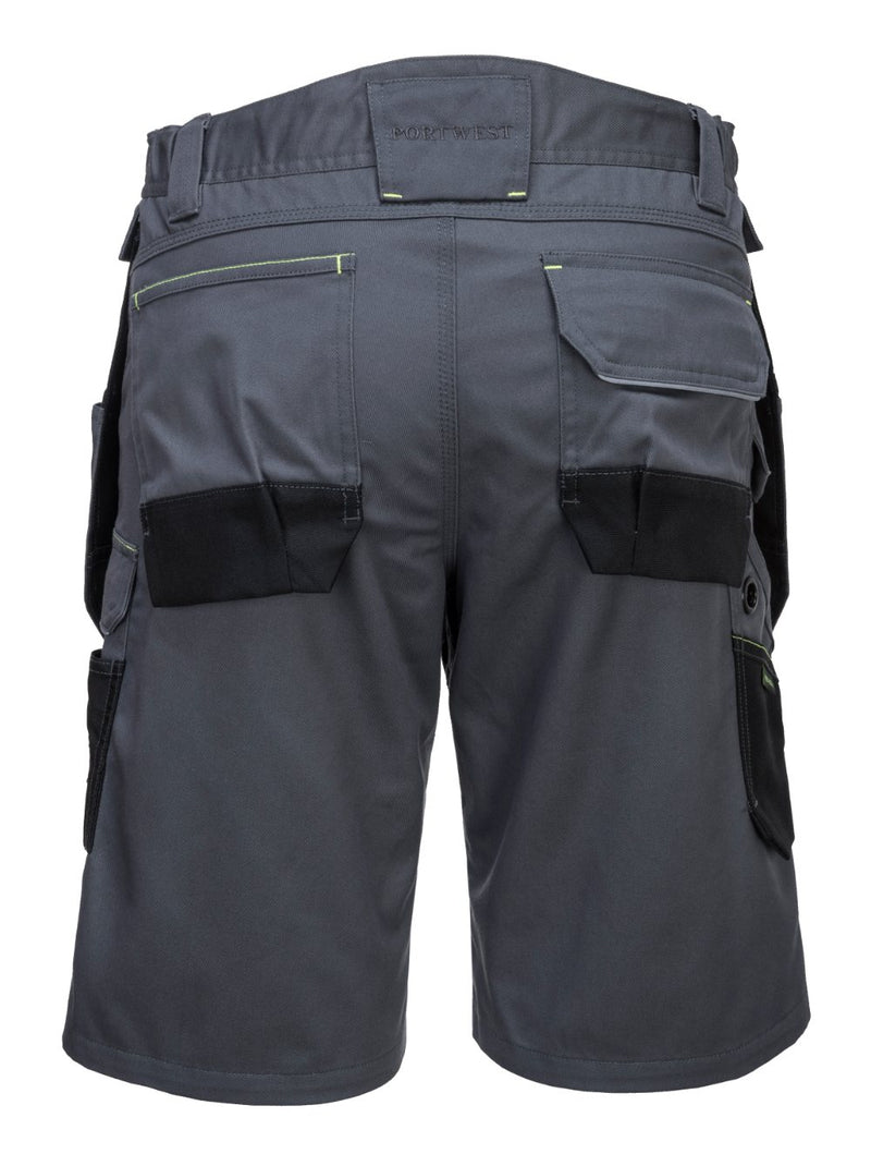 Portwest PW345 Holster Work Shorts -  ZoomGrey/Black 