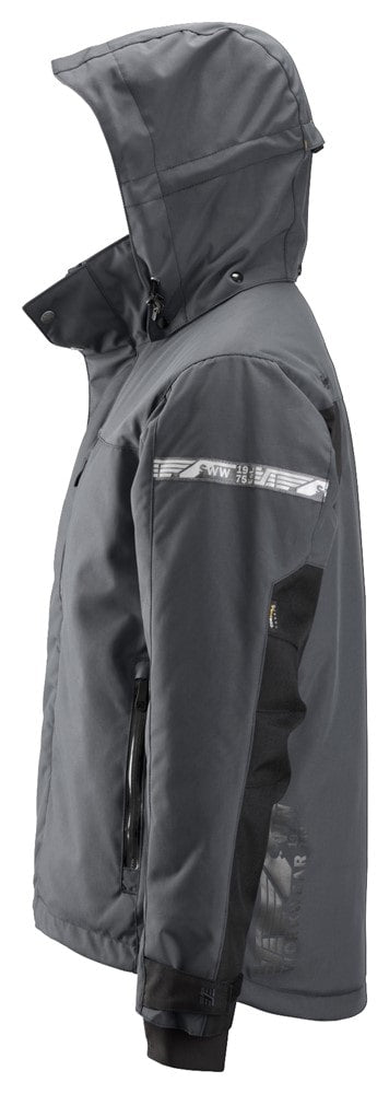 1102 Snickers Waterproof Insulated Jacket Steel Grey/Black