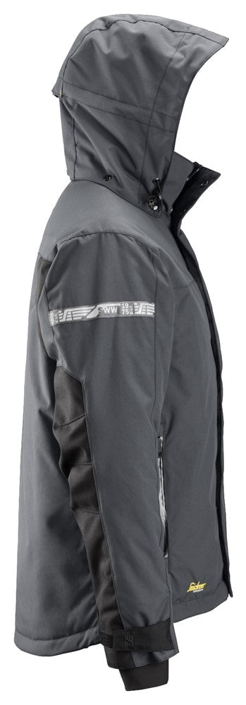 1102 Snickers Waterproof Insulated Jacket Steel Grey/Black