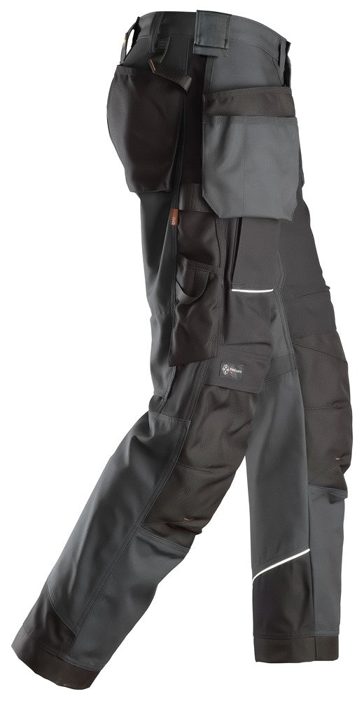 Snickers Ruffwork Snickers Ruffwork Canvas Work Trousers with Holster Pockets Steel Grey ...
