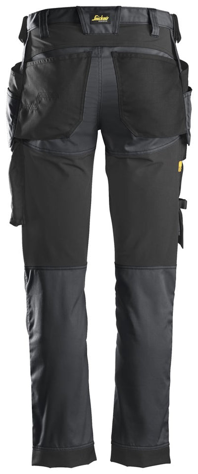 6241 Snickers AllroundWork Stretch Trousers with Holster Pockets Steel Grey