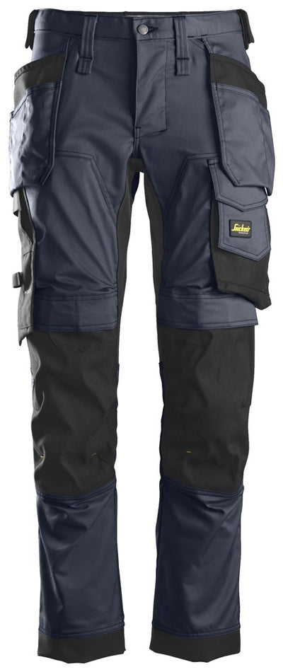 6241 Snickers AllroundWork Stretch Trousers with Holster Pockets Navy