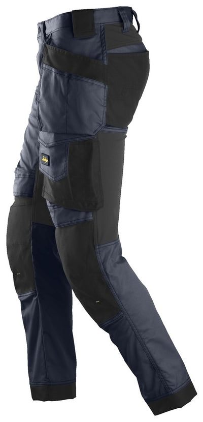 6241 Snickers AllroundWork Stretch Trousers with Holster Pockets Navy Left