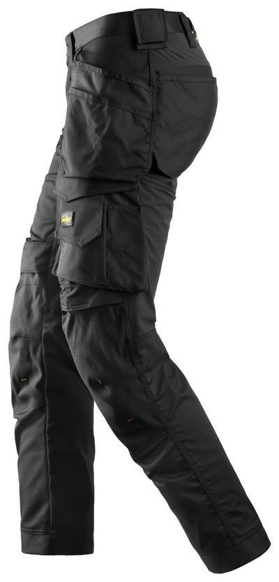 6241 Snickers AllroundWork Stretch Trousers with Holster Pockets Black