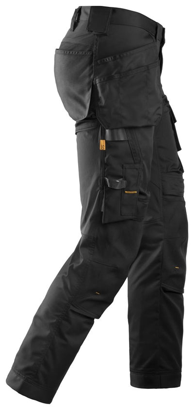 6241 Snickers AllroundWork Stretch Trousers with Holster Pockets Black