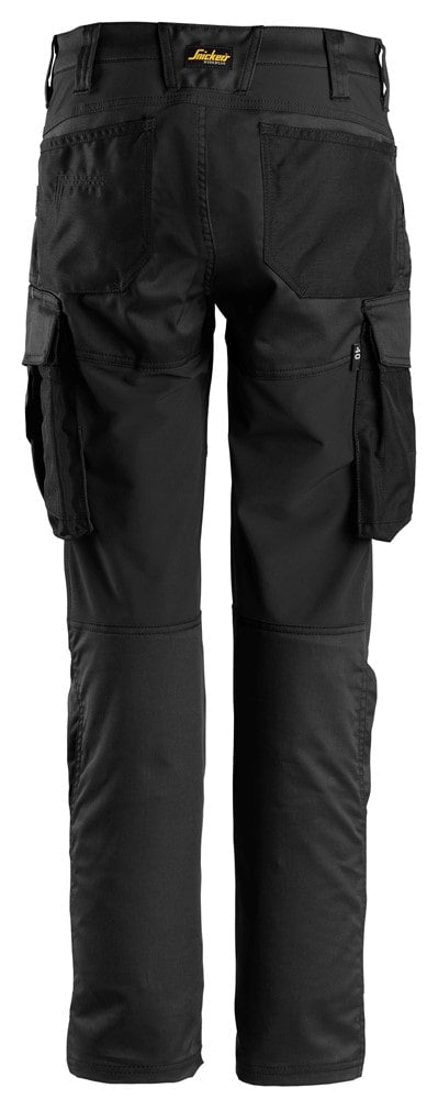 6703 Snickers Women’s Stretch Trousers without Knee Pockets Black