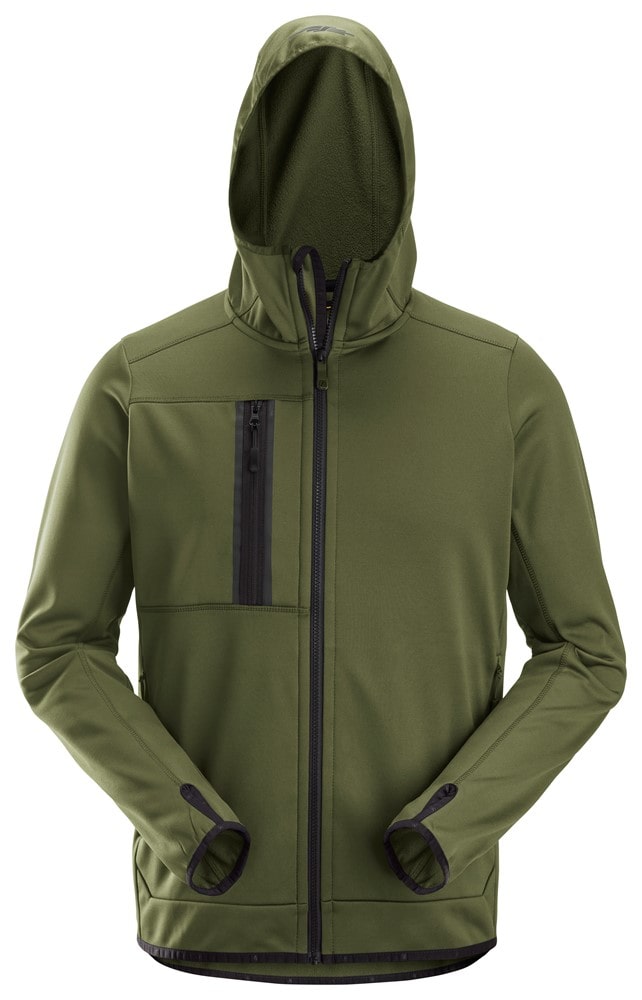 8058 Snickers Full Zip Hoodie Khaki Green