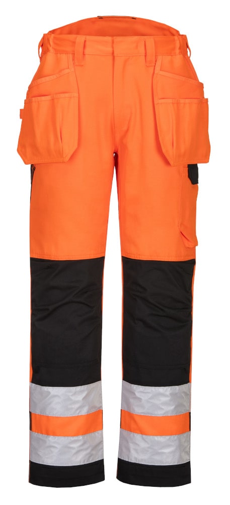 Portwest PW242 Hi Vis Holster Trouser Orange/Black