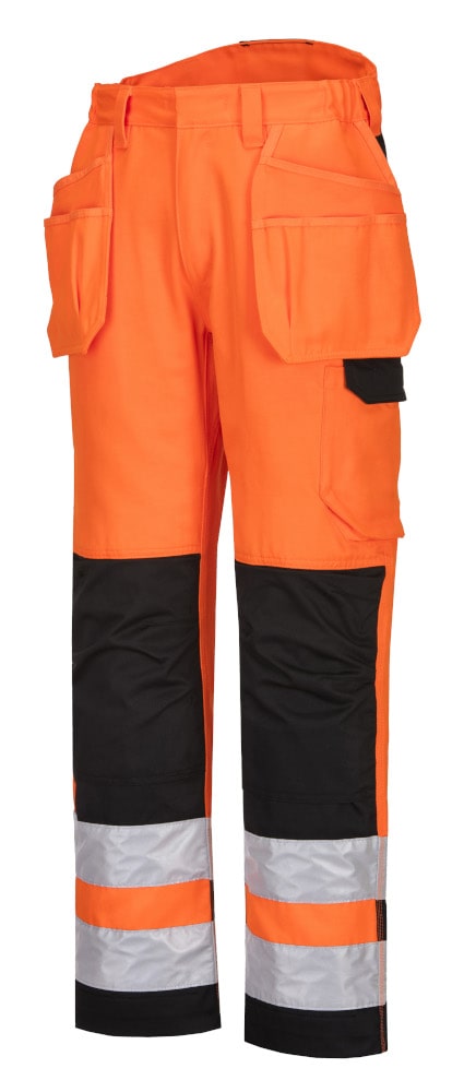 Portwest PW242 Hi Vis Holster Trouser Orange/Black