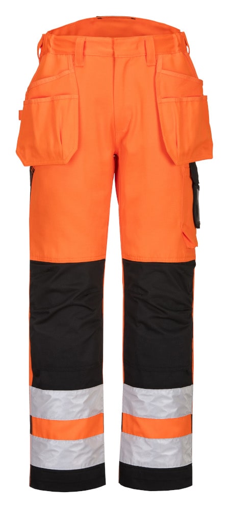 Portwest PW242 Hi Vis Holster Trouser Orange/Black