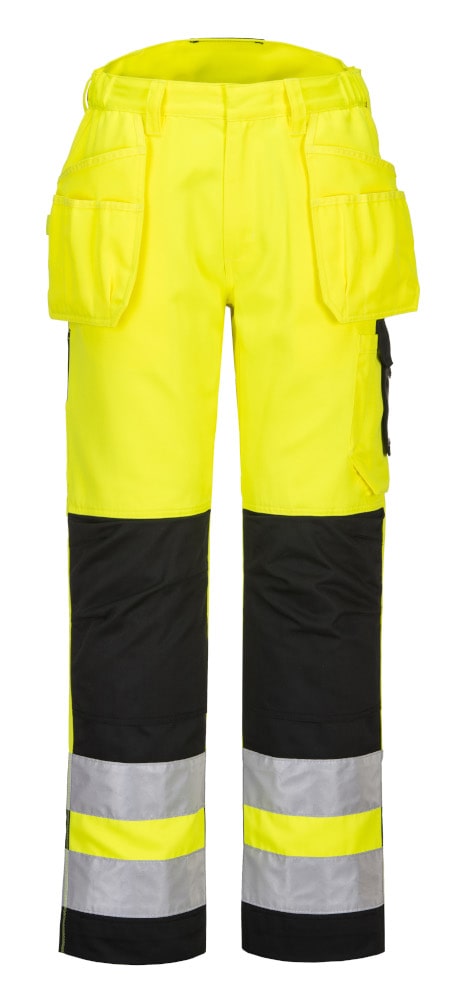 Portwest PW242 Hi Vis Holster Trouser Yellow/Black