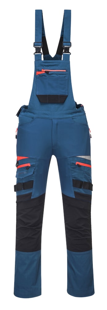 Portwest DX441 Work Bib and Brace Trouser Metro Blue