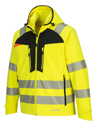 Portwest DX475 Hi-Vis Softshell Jacket Yellow