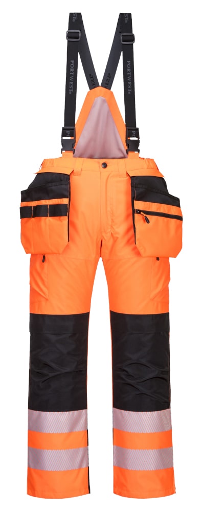 Portwest PW351 Hi-Vis Winter Trouser Orange/Black